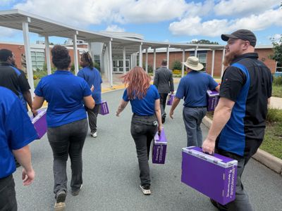 Subaru Brings School Supplies and Heartfelt Thanks to Woodbrook Elementary 💜✏️🚌