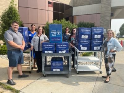 Al Serra's Subaru of Grand Blanc Blanket Donation to Covenant Cancer Care Center