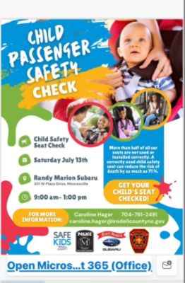 Child seat safety day at Randy Marion Subaru