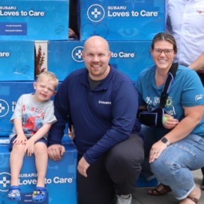 Kocourek Subaru and Honored Hero Emmett bring warmth to the patients of Aspirus Cancer Center-Wausau