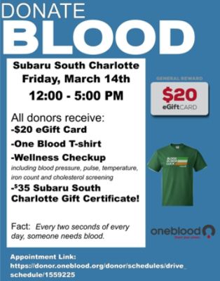 Driven to Save Lives: Subaru South Charlotte Hosts 30th Blood Drive