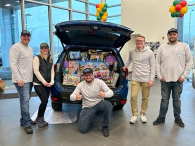 2022 Fill-a-Forester Event at Hawk Subaru Collects over 1700 toys for Toys for Tots Organization