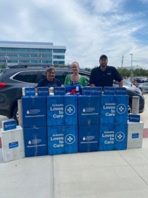 John Kennedy Subaru and LLS deliver blankets and hope to cancer patients undergoing treatments.
