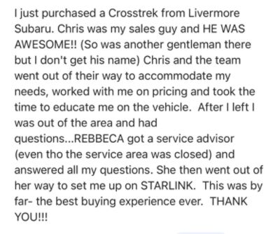 Sales Review from Jill C.