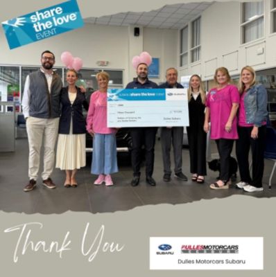 Dulles Subaru Donates $15,000 to Support Local Breast Cancer Patients