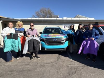Youth On Their Own Receives 500+ Coats Through Tucson Subaru's Subaru Loves to Care Commitment