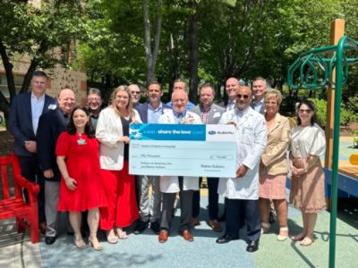 Balise Shares the Love at Hasbro Children's Hospital