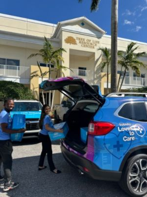 Schumacher Subaru of Delray Donates Brand-New Shoes and Socks to Children in Our Community