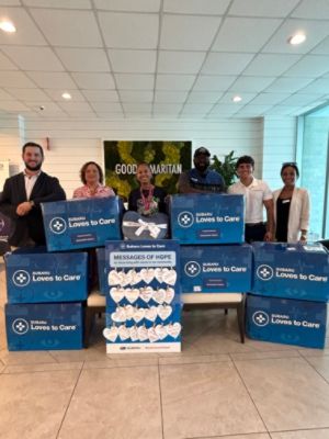 Florida Cancer Specialists & Research Institute Blanket Delivery with Blood Cancer United