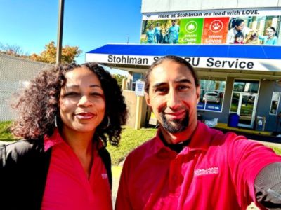 Media 2 Stohlman wears pink all month long to help educate the community on breast cancer