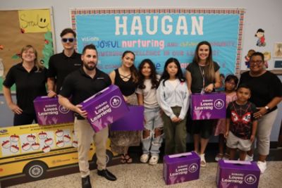 Berman Subaru of Chicago Donates to Helge A. Haugan Elementary School.