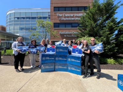 Subaru Loves to Care Blanket Delivery with LLS at Doylestown Hospital!