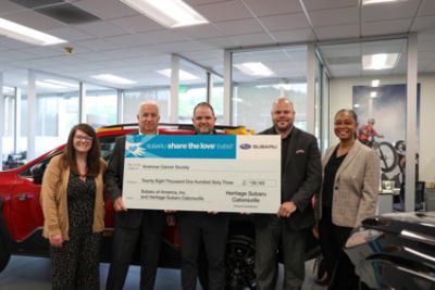 SUBARU DONATION SHARES THE LOVE BY FUNDING FREE RIDES TO CANCER TREATMENT