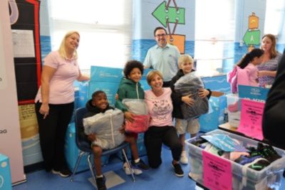 Subaru of Naples & Laces of Love Donate Jackets, Shoes, and Socks to Shadowlawn Elementary!