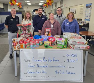 Tri-City Subaru and Grammy Rose Dog Rescue & Sanctuary Partner to Save Dogs from Euthanasia 
