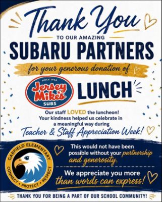 Media Garfield Elementary Teacher & Staff Appreciation Luncheon