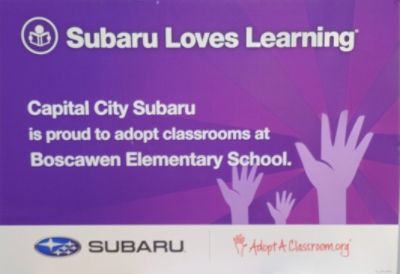 Boscawen Elementary School Thanks Capital City Subaru