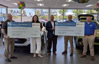 A&T Subaru Shares the Love with Local Hometown Charities