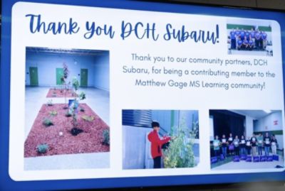 Matthew Gage Middle School Loves DCH Subaru!