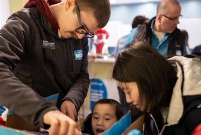 Lundgren Subaru, Operation Warm, and Sunrise Family Resource Center Hold Children's Shoes Giveaway 