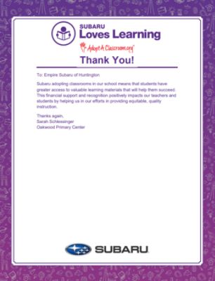 Empire Subaru x Subaru Loves Learning
