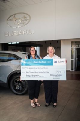 McCurley Subaru of Yakima Shares the Love with The Salvation Army