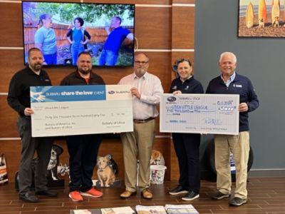 Utica Little League and SUBARU OF UTICA shared investment to community.