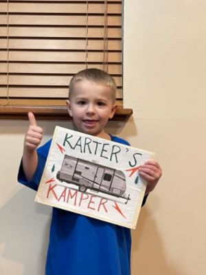 The amazing, courageous, and strong 5-year old, Karter Wakeland!