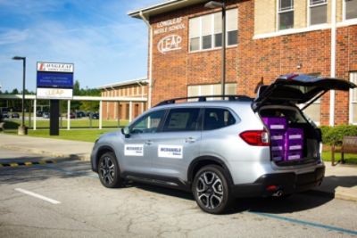 Morale at Longleaf Middle! Thanks Subaru!