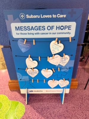 Van Subaru delivers LOVE and COMFORT to cancer patients