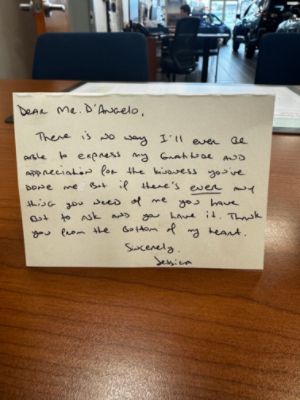 Client and friend suffered a horrible loss in a fire but Subaru Stamford was there to help! 