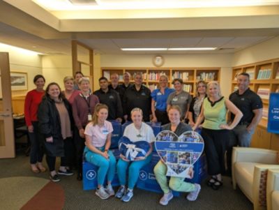 Blankets and activity kits donated to the Concord Hospital Payson Center for Cancer Care.