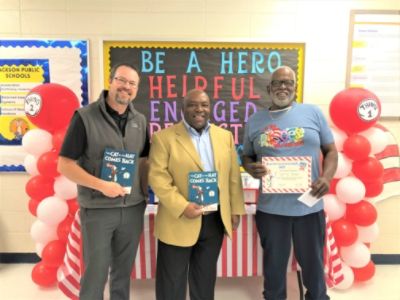Subaru Readers at Adopted School for Read Across America Day