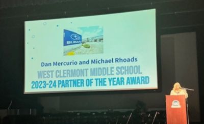 West Clermont Middle School - "Partner of the Year" Award