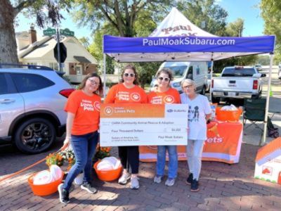 Paul Moak Subaru Donates $4,000 to Community Animal Rescue and Adoption