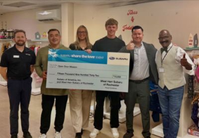 WEST HERR SUBARU & OPEN DOOR MISSION CONTINUE TO IMPACT ROCHESTER COMMUNITY - ZACH F.