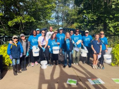Cleaning up Oyster Shell Park