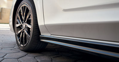 A close up of the front driver’s side alloy wheel on 2025 Subaru Impreza