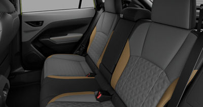 The rear passenger seats of a 2026 Subaru Crosstrek Hybrid. 