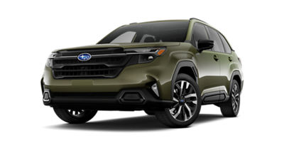 A front shot of the 2026 Subaru Forester Hybrid, representing its 8.7-inch ground clearance. 