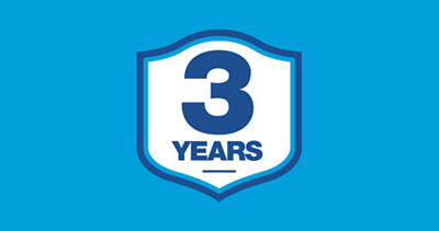 A badge icon reading "3 Years".