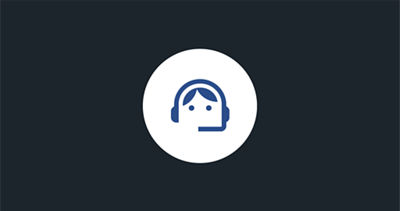 An icon showing a figure wearing a headset representing a MySubaru customer care agent.