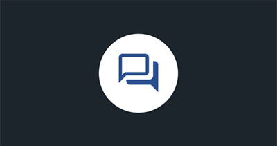 A light speech bubble and a dark speech bubble overlaid on top of each other.