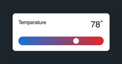 An icon showing a temperature slider with a blue to red gradient with the slider thumb set at 78 degrees.