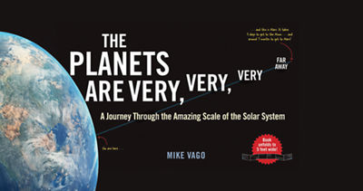 Cover of The Planets Are Very, Very, Very Far Away book with an image of Earth in outer space