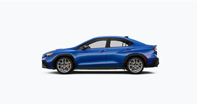 A side view of a 2025 Subaru WRX. 