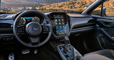 2026 Subaru Crosstrek interior with modern touchscreen and comfortable seating