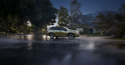 2026 Subaru Forester Hybrid Symmetrical All-Wheel Drive on a trail
