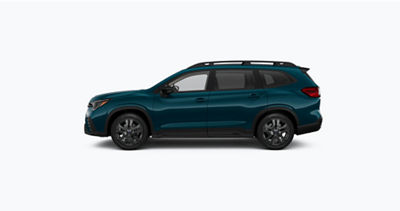 Side view of a 2027 Subaru Ascent in blue.