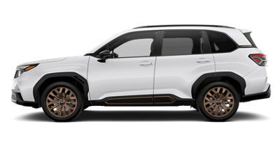 A side profile of a Subaru Forester compact SUV